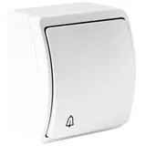 Doktorvolt Türklingel Klingelknopf Klingeltaster Taster IP44 weiß 155-01-DRV