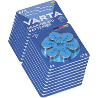 Varta 60x Varta Hearing Aid Batterie 675 PR44 Hörgerätebatterie