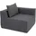 Mendler L-Sofa HWC-O54 mit Ottomane dunkelgrau