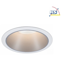 Paulmann Einbauspot LED COLE IP44, starr, inkl. LED COIN Modul, 230V, 6.5W 2700K460lm 100°, 3-stufig dimmbar, Weiß / Silber PAUL-93409