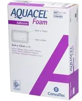 AQUACEL FOAM - Pansement hydrocellulaire issu de la Technologie hydrofiber, adhésif silico Pansement(S) 10 pc(s)