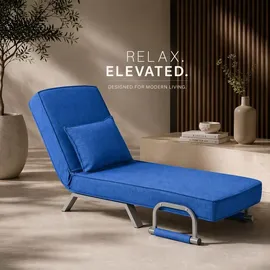 Makika Schlafsessel TED Stoff 59 x 83 x 0 cm Blau mit Kopfkissen