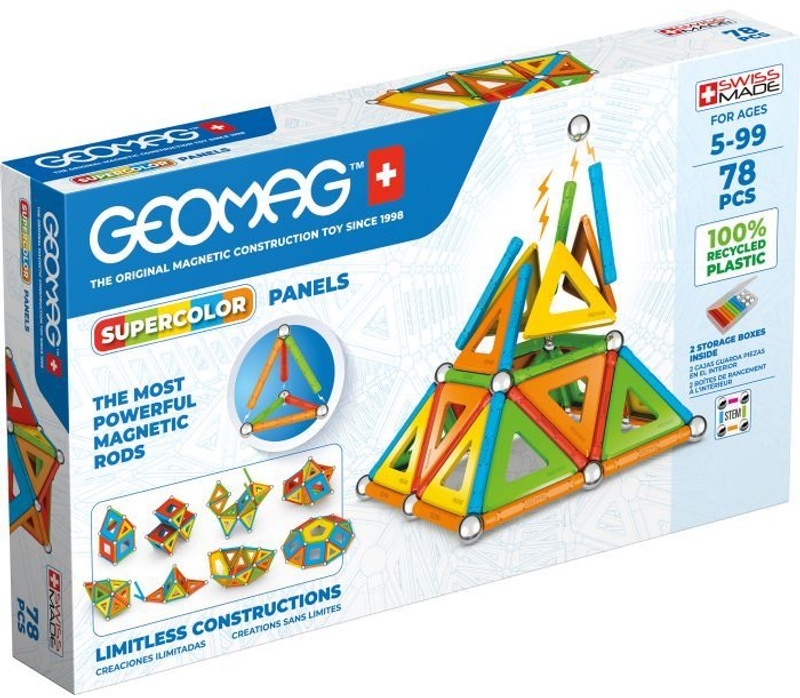 Geomag Supercolor Panels Recycled 78 Pcs
