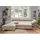 luma-home Ecksofa Beige, Textil, 4-Sitzer, Füllung: Polyurethan (Pur), Ottomane links, Couch mit Cordstoff in 2 Zierkissen in Grau / Couches, Wohnlandschaften, Ecksofas