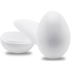 Styroporeier, teilbar, 16 cm, 2 Stück
