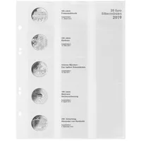 Lindner MU20E19 Multi collect Vordruckblatt für 20 Euro-Silbermünzen Bundesrepub