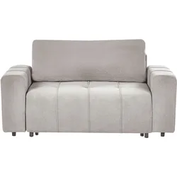 Sofa INNVIK Stoff Hellgrau mit Stauraum 2-Sitzer