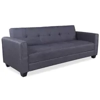 Menzzo Clayton Schlafsofa, Stoff, Grau, 200 cm