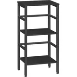 Leiterregal Standregal 3 Ebenen Bücherregal Schwarz 40 x 30 x 81 cm