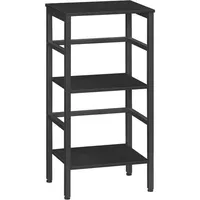 Leiterregal Standregal 3 Ebenen Bücherregal Schwarz 40 x 30 x 81 cm