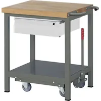 Stier Werkbank Premium mit abs. Fahrgestell und 1 Schublade BxTxH 750x700x880mm