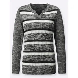 Casual Looks Strickpullover schwarz/weiß 52