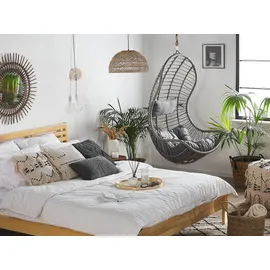 Beliani Hängesessel Pineto Grau