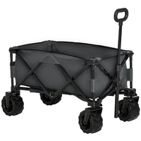 Outsunny Bollerwagen Faltbarer Handwagen 360° (Transportwagen, 1-tlg., Gartenwagen), faltbar, bis 70 kg belastbar schwarz