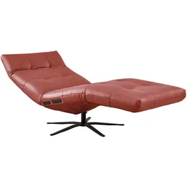 KAWOLA Relaxliege LETICIA Leder 0 x 0 x 0 cm rot mit Relax-Funktion