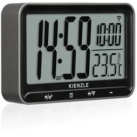 KIENZLE Digitaler Funkwecker Horizontal schwarz/silber