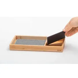 Sigel Schreibtisch-Organizer Eyestyle hellgrau/schwarz Bambus 2 Fächer 24,5 x 10,9 x 2,5 cm