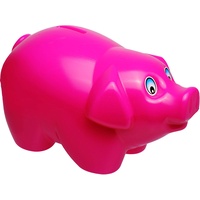 5 Stück große XL - Spardosen - Schwein - rosa/pink - 19 cm groß - stabile Sparbüchsen aus Kunststoff/Plastik - Sparschwein - Glücksbringer - für Kinder ..