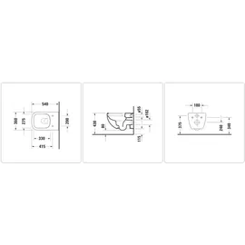 Vigour DERBY Urinal spülrandlos und Wand WC mit SoftClose Deckel