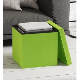 VCM Truhenbank Stoff Grün 38 x 38 cm