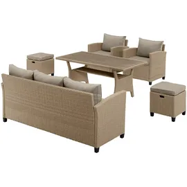 Konifera Amsterdam Gartenlounge-Set 16-tlg. beige