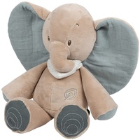 Nattou Kuscheltier Elefant Axel, Wegbegleiter ab der Geburt, Ca. 30 cm, Luna und Axel, Grün / Beige