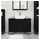 vidaXL Waschbeckenschrank Schwarzes Eichenholz 91x35x60 cm