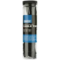 Multi-Size-Nylon-Halsketten schwarz 200 Stück, schwarz
