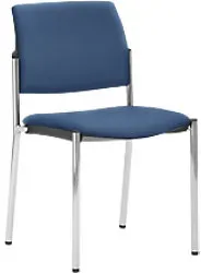 mayer sitzmöbel Stapelstuhl Stoff Blau 120 kg 2518 490 x 560 x 830 mm 4 Stück