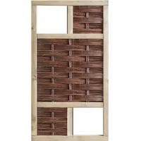 Tetzner & Jentzsch 2 Fenster Weidengeflechtzaun 94 x 180 cm braun