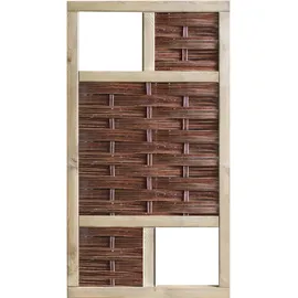 Tetzner & Jentzsch 2 Fenster Weidengeflechtzaun 94 x 180 cm braun