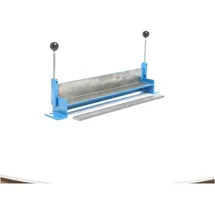 Wiltec Fahrzeug Werkzeug, Blechbiegemaschine 460 mm (18") Blechlänge, 90° Biegewinkel, Abkantbank zum Blech Abkanten aus Gusseisen in Blau und Grau