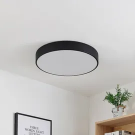 LINDBY LED-Deckenleuchte Simera, Ø 50cm, schwarz, dimmbar