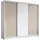 ax living Schwebetürenschrank Cabinio 240 x 216 x 61 cm Weiß/Eiche