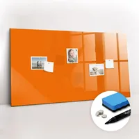 Tulup Magnettafel, Orange, Glas, 120x0.4x60 cm, Dekoration, Magnettafeln &