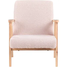 Beliani Kindersessel Linde Bouclé 0 x 0 x 0 cm Pastellrosa