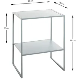 Haku-Möbel Beistelltisch rechteckig Metall grau 45,0 x 35,0 x 60,0 cm, 1 St.