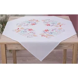 Stickmitteldecke "Moderne Blütenpracht"