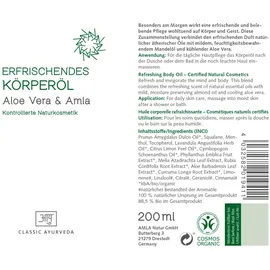 Classic Ayurveda Erfrischendes Körperöl 200 ml