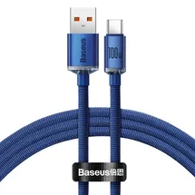 Baseus Crystal Shine Kabel USB zu USB-C 100W 1,2m Blau