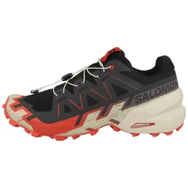 Salomon Speedcross 6 Herren Black/Fiery Red/Almond Milk 43
