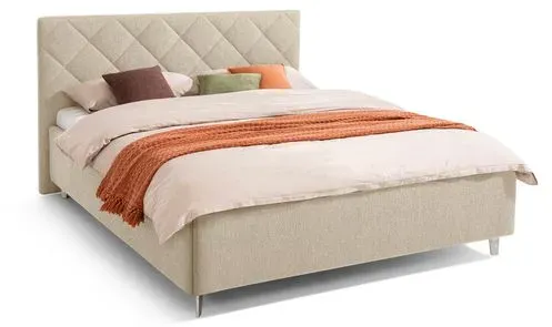 Segmüller Werkstätten Polsterbett Opal Stoff Beige Natur 180 x 200 cm
