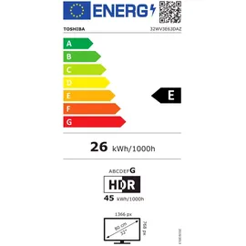 Toshiba 32WV3E63DA 32" LED HD-Ready VIDAA TV