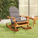 Yolola Adirondack-Schaukelstuhl mit Kissen,Schaukelstuhl Outdoor,Adirondack Schaukelstühle, Schaukelstuhl Garten,Schaukelstuhl Holz Massivholz Akazie