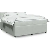 vidaXL Boxspringbett 200 x 200 cm Hellgrau