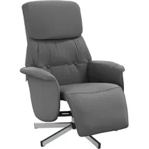 vidaXL Relaxsessel mit Fußteil drehbar 91 x 105 x 91 cm Dunkelgrau