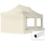 TOOLPORT Faltpavillon Economy 3 x 6 m inkl. 4 Seitenteile creme 59050