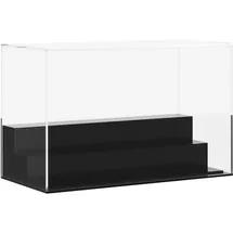 vidaXL Vitrine Transparent 25 x 12 x 16 cm Schwarz