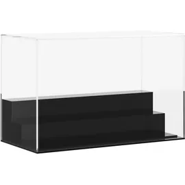 vidaXL Vitrine Transparent 25 x 12 x 16 cm Schwarz