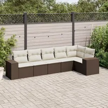 vidaXL Garten-Lounge-Set 6-tlg. braun